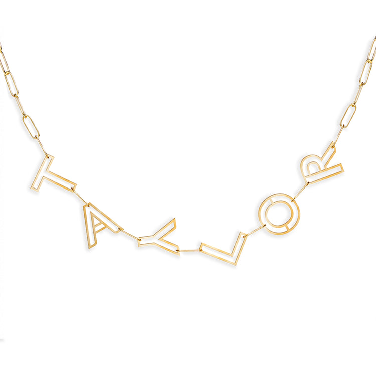 Chain Letter Necklace
