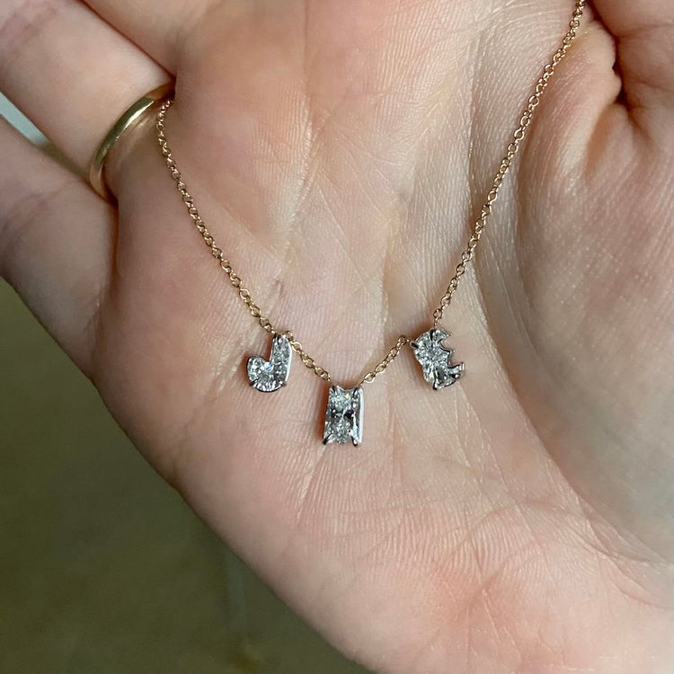 Multi Alphabet Diamond Necklace