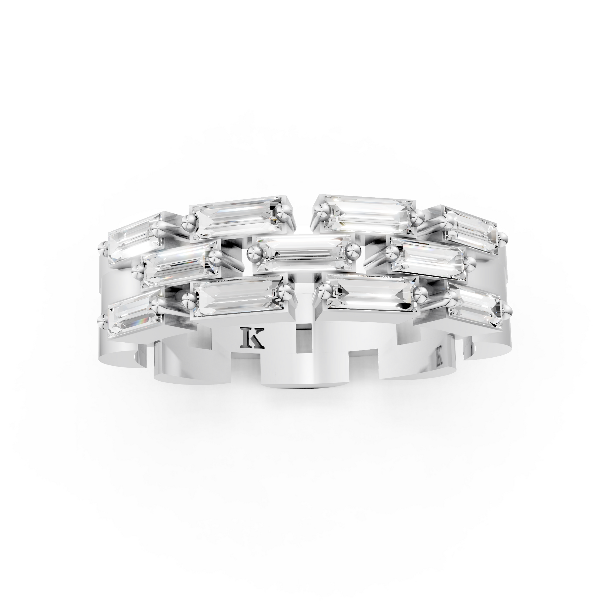 Baguette Diamond Fine Friendship Ring