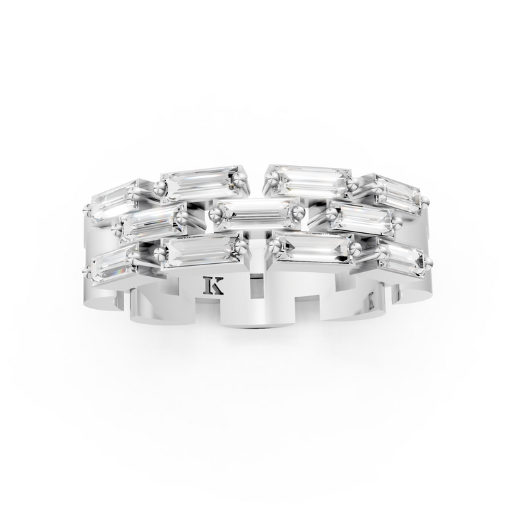 Baguette Diamond Fine Friendship Ring
