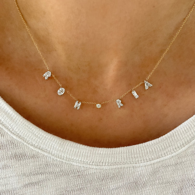 Multi Alphabet Diamond Necklace