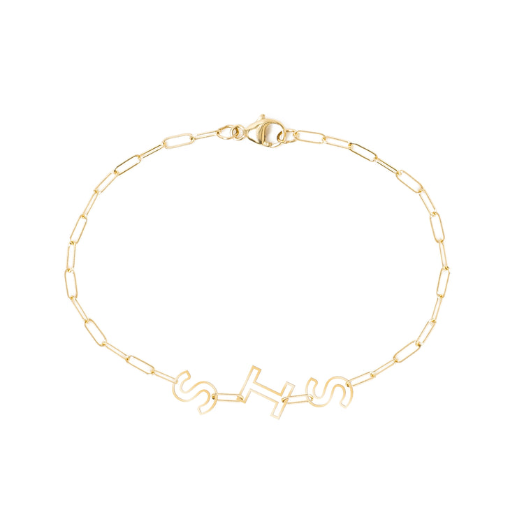 SIS Chain Letter Bracelet