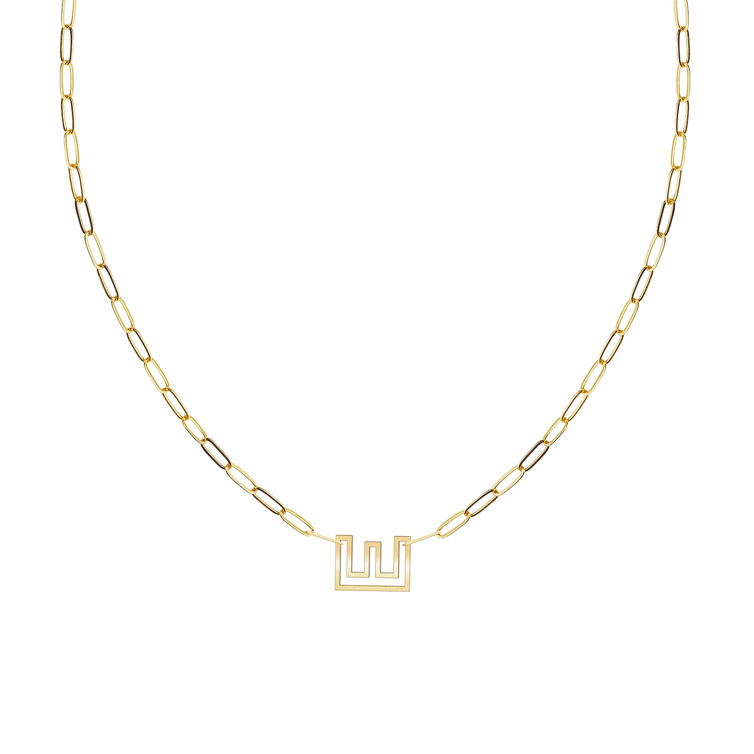 "E" Chain Letter Necklace