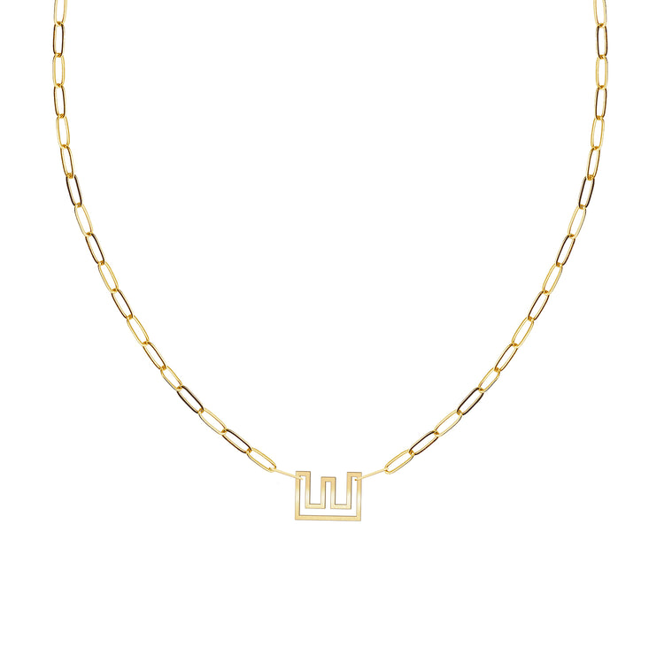 "E" Chain Letter Necklace