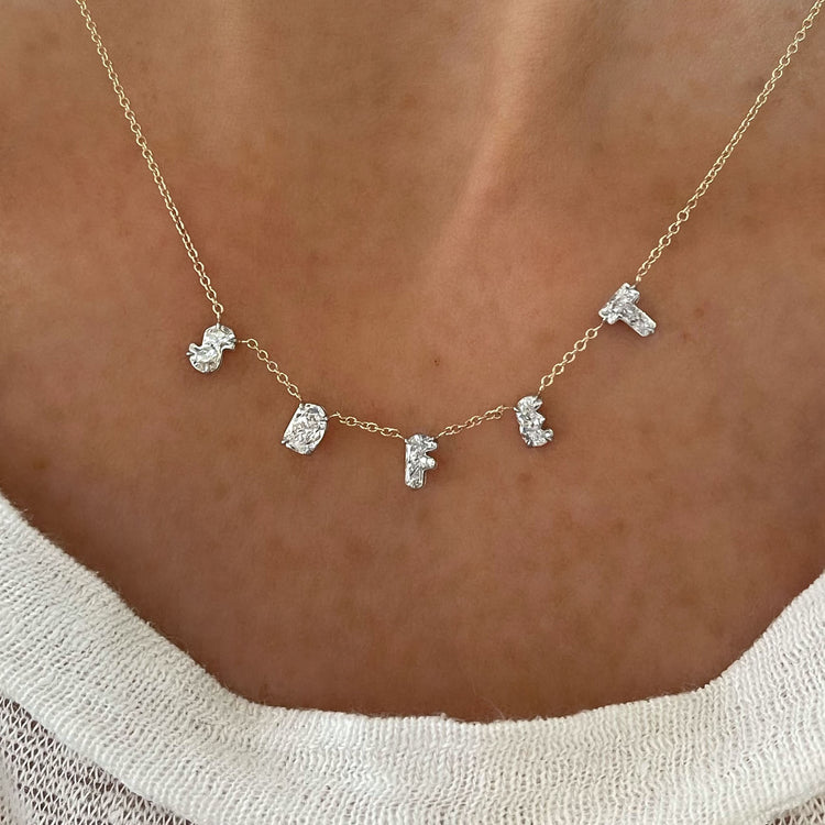 Multi Alphabet Diamond Necklace