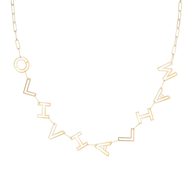 Chain Letter Necklace