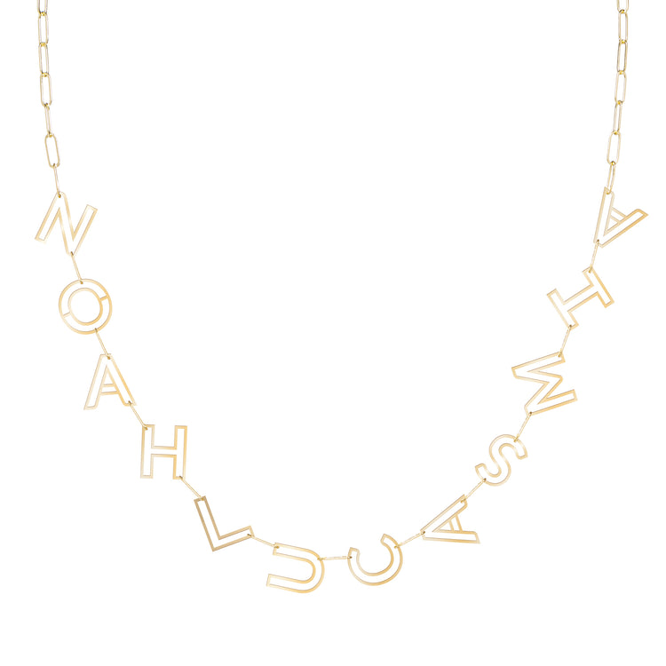 Chain Letter Necklace