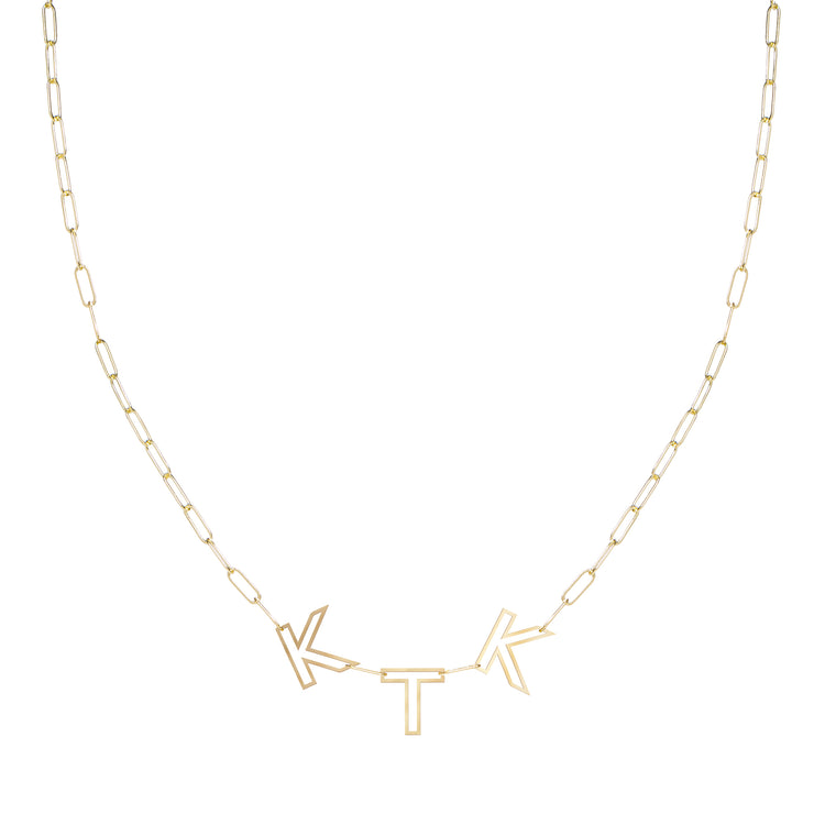Chain Letter Necklace