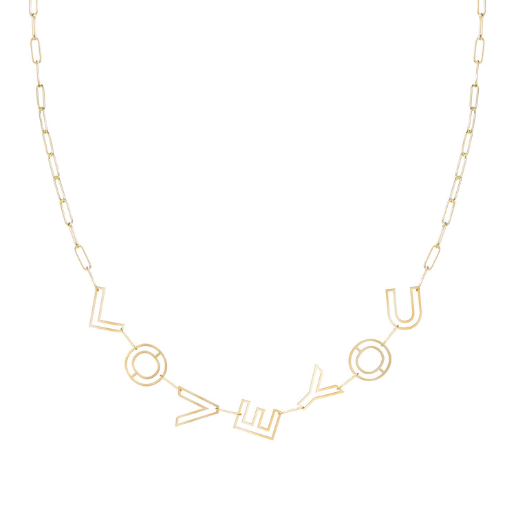 Chain Letter Necklace