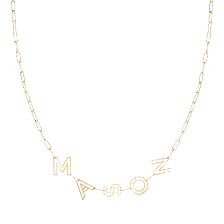 Chain Letter Necklace