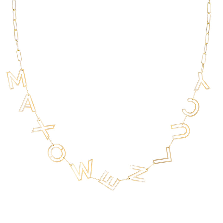Chain Letter Necklace