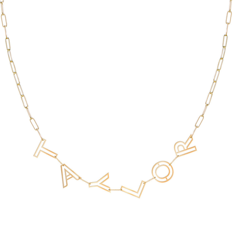Chain Letter Necklace