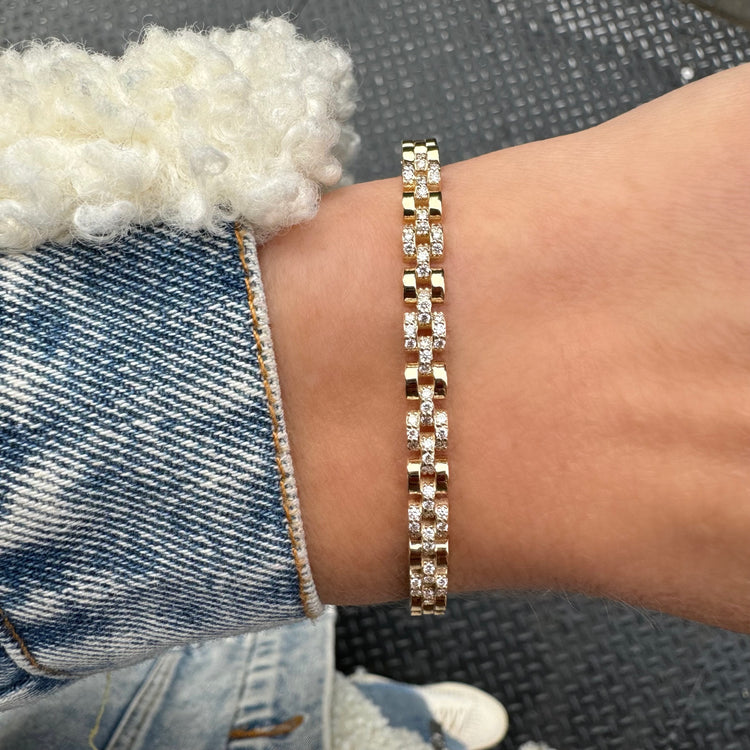 Diamond Fine Friendship Skinny Bracelet