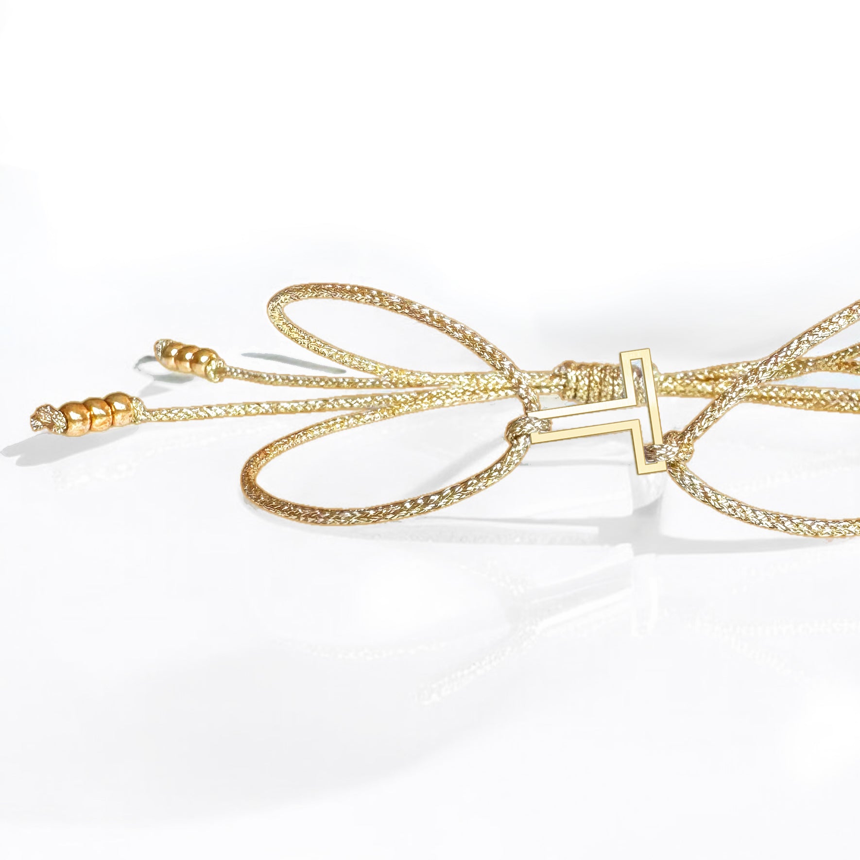 Chain Letter Corded Gold