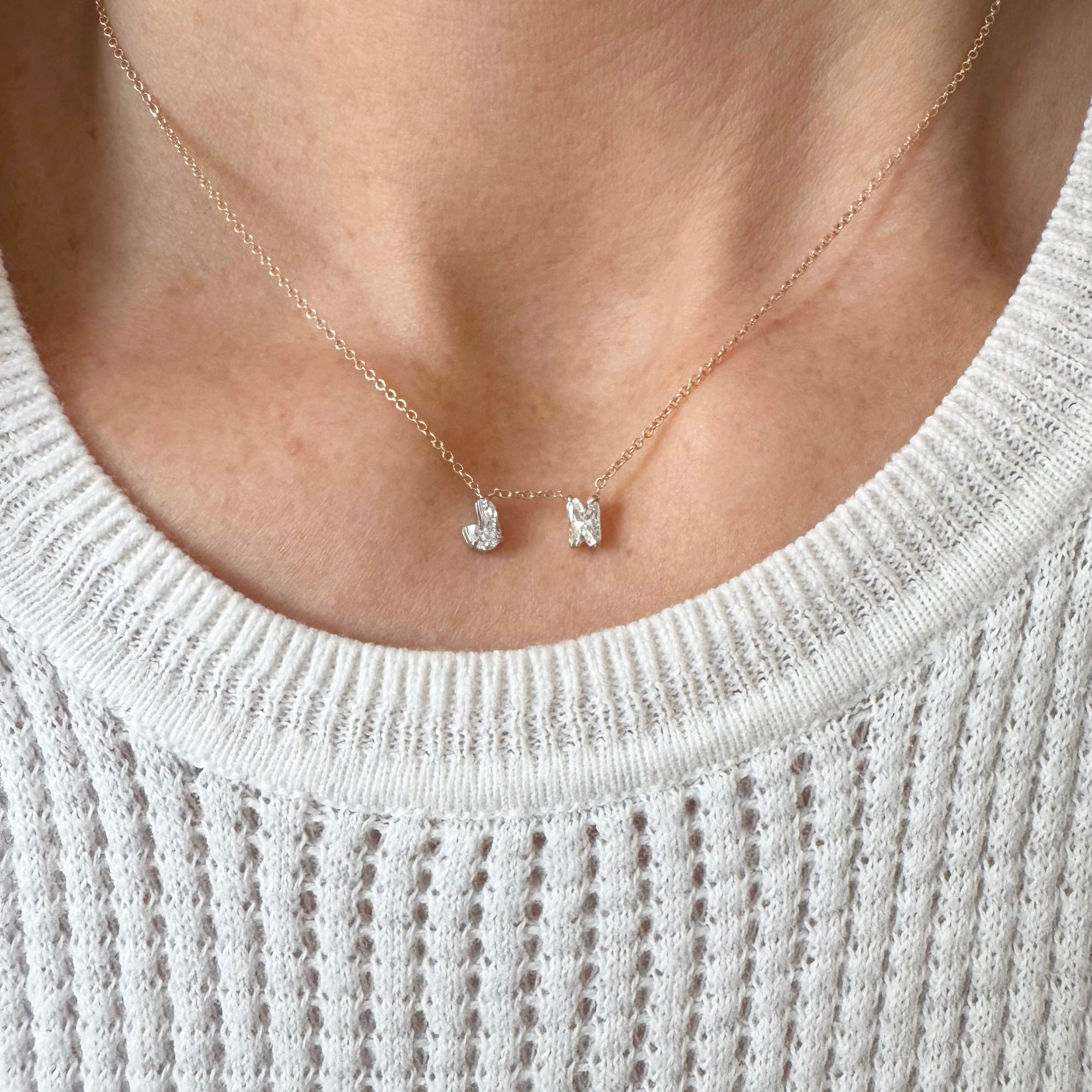 Multi Alphabet Diamond Necklace