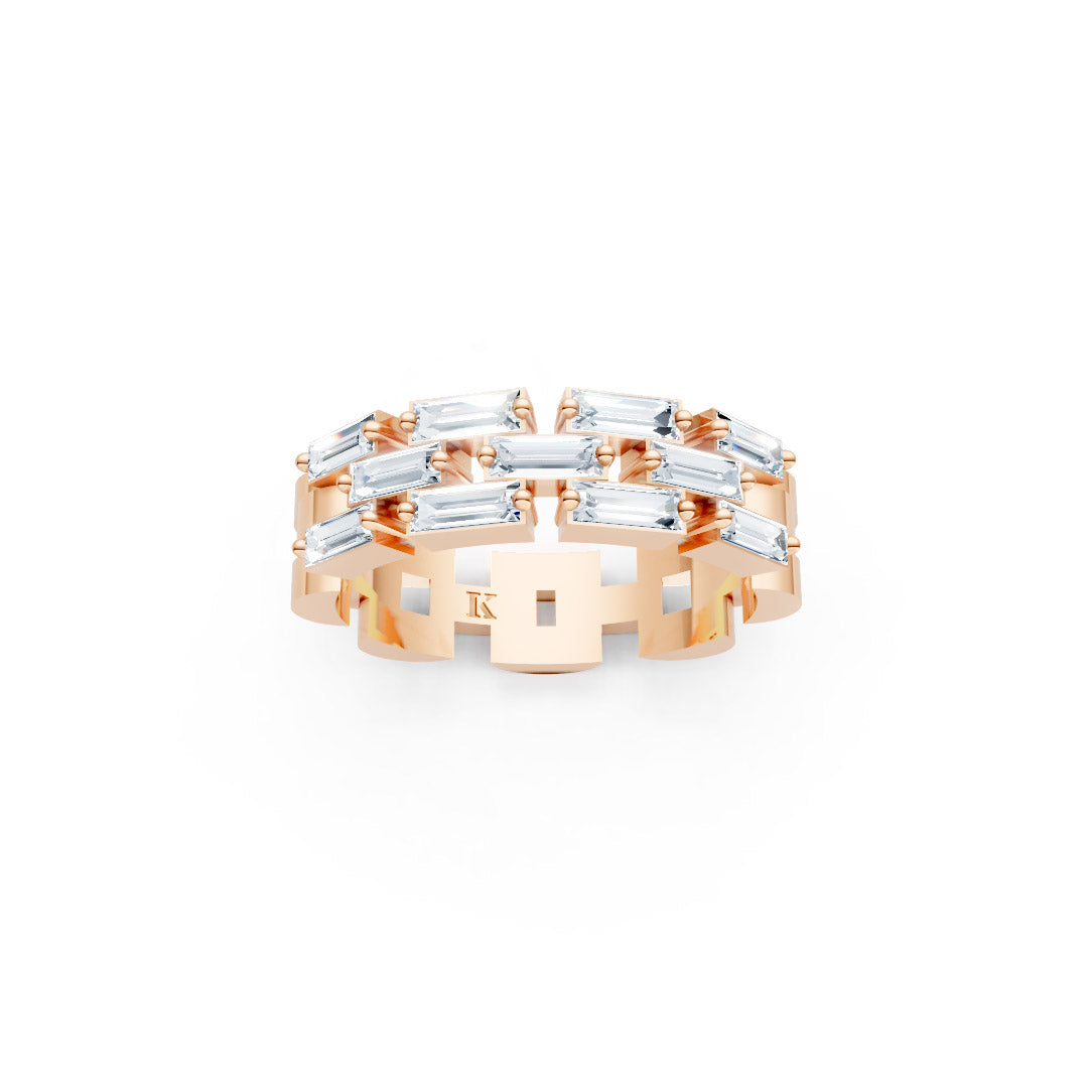 Baguette Diamond Fine Friendship Ring