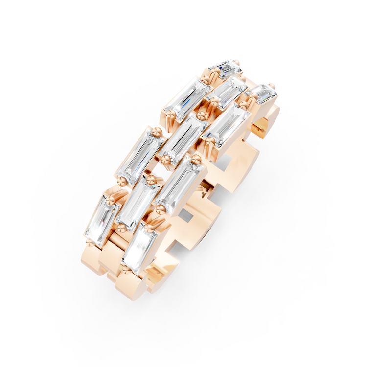 Baguette Diamond Fine Friendship Ring