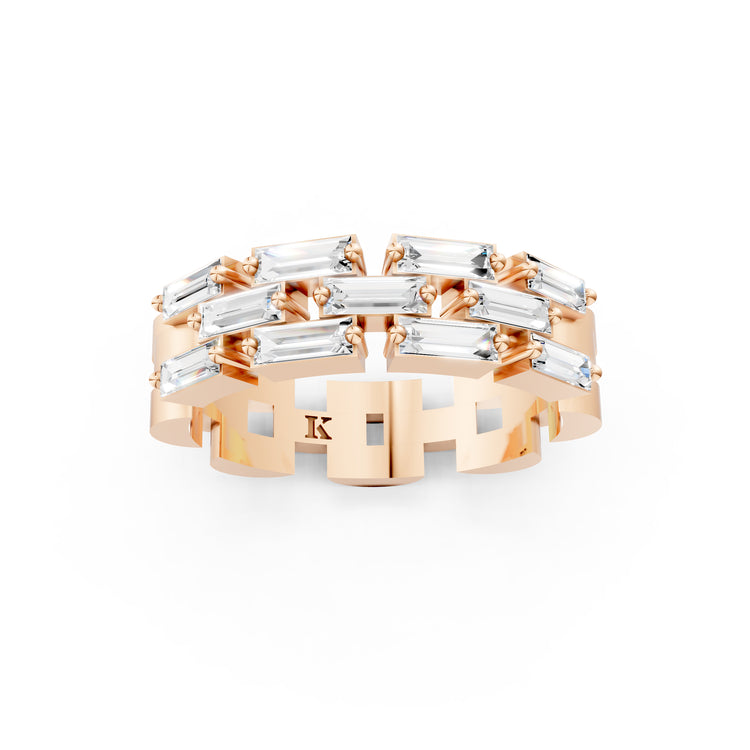 Baguette Diamond Fine Friendship Ring