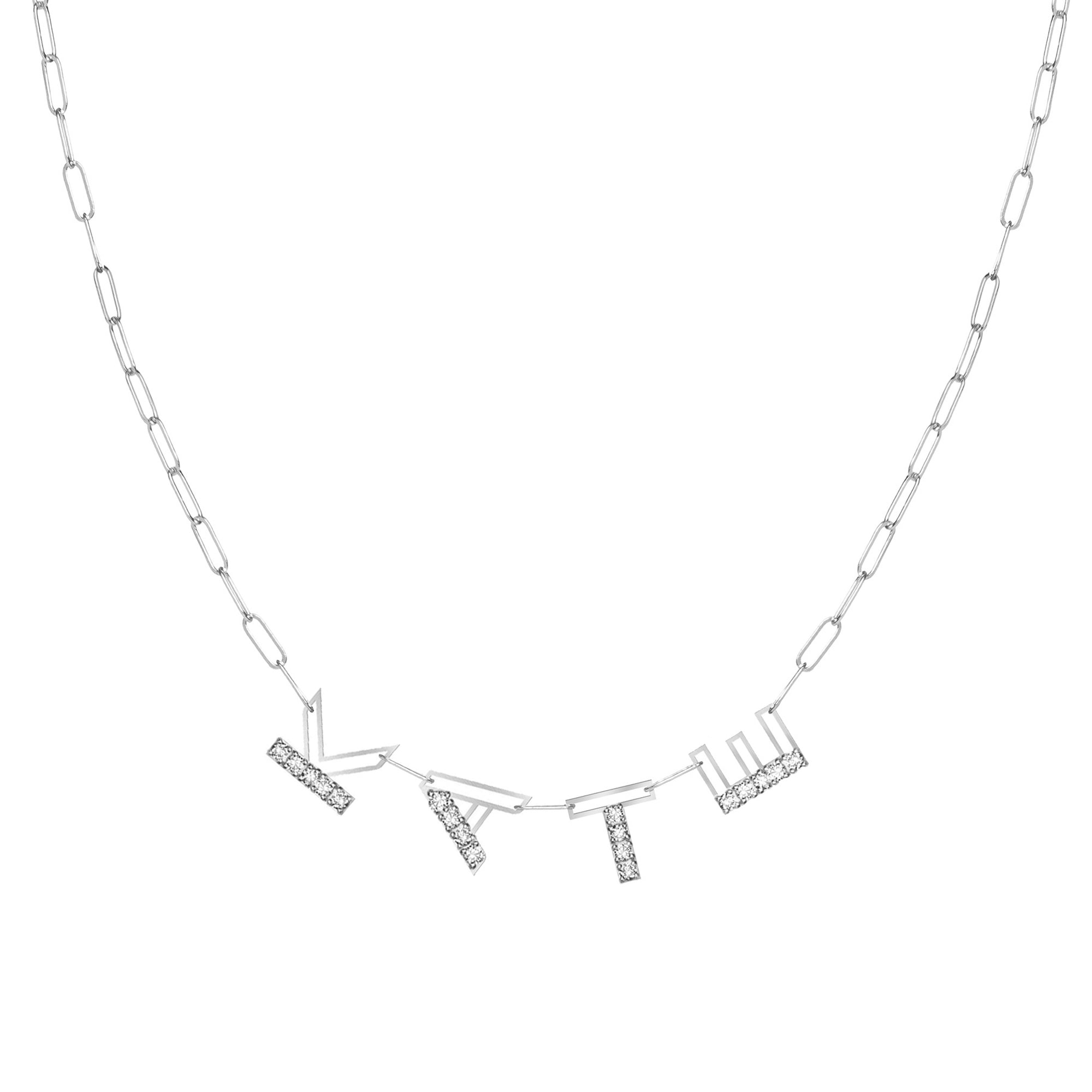 Diamond Chain Letter Necklace