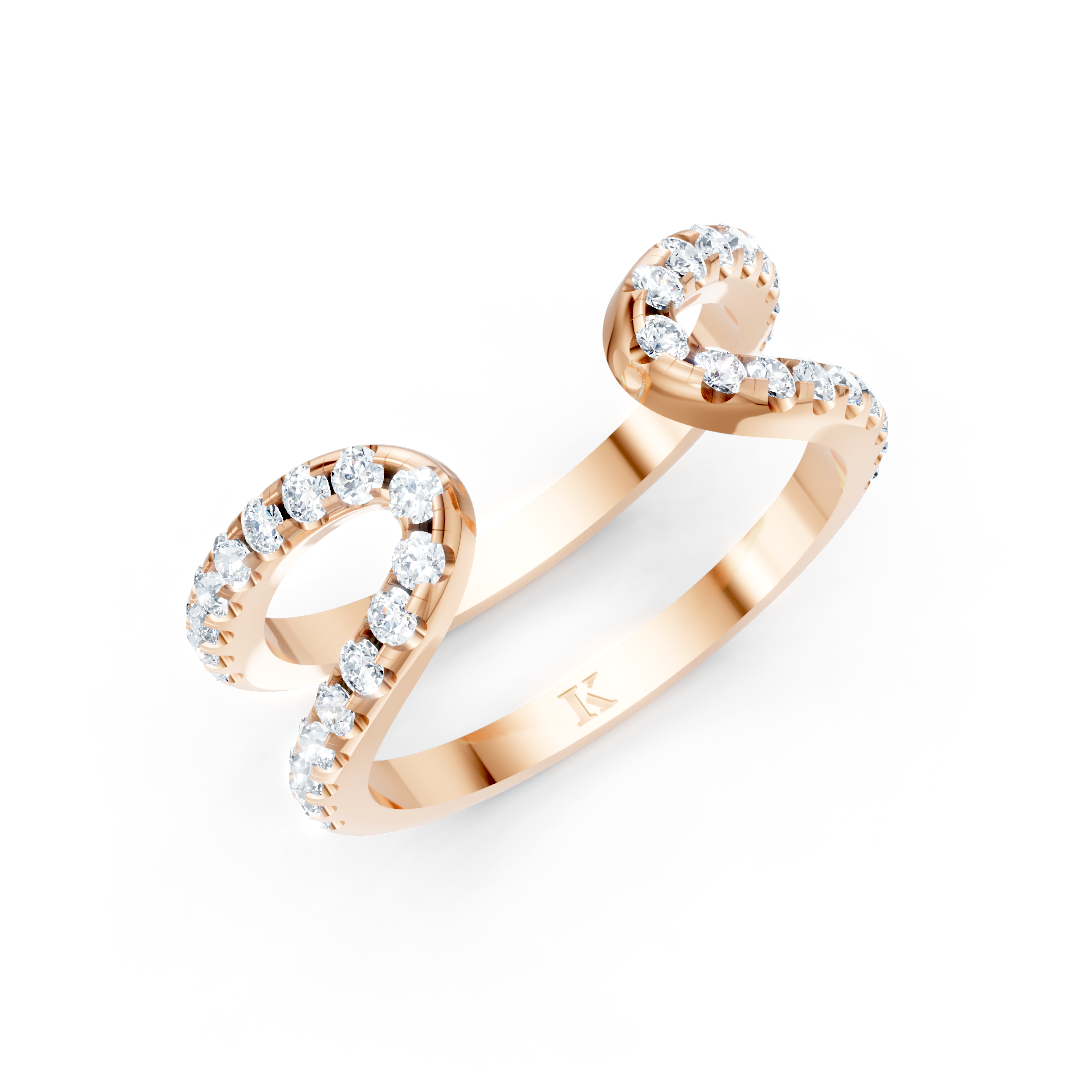 Diamond Open Wire Ring | K Kane Jewelry