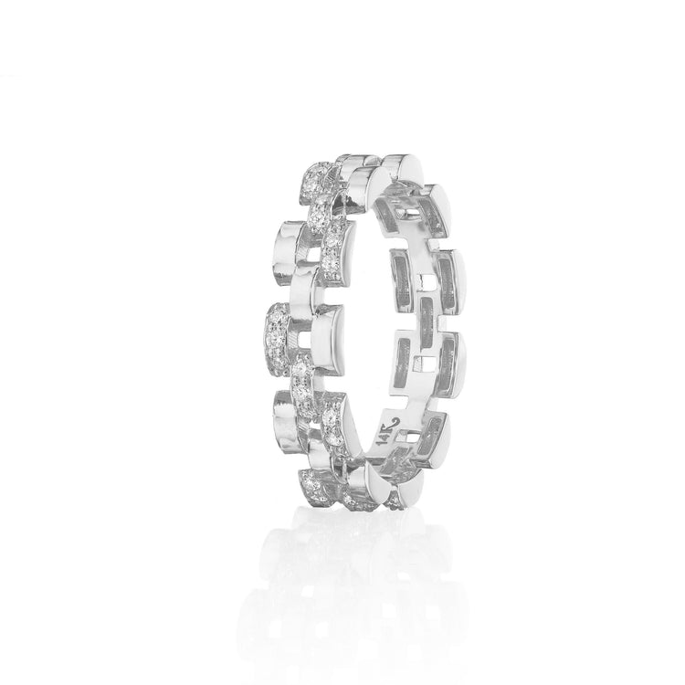 Diamond Fine Friendship Skinny Band Ring