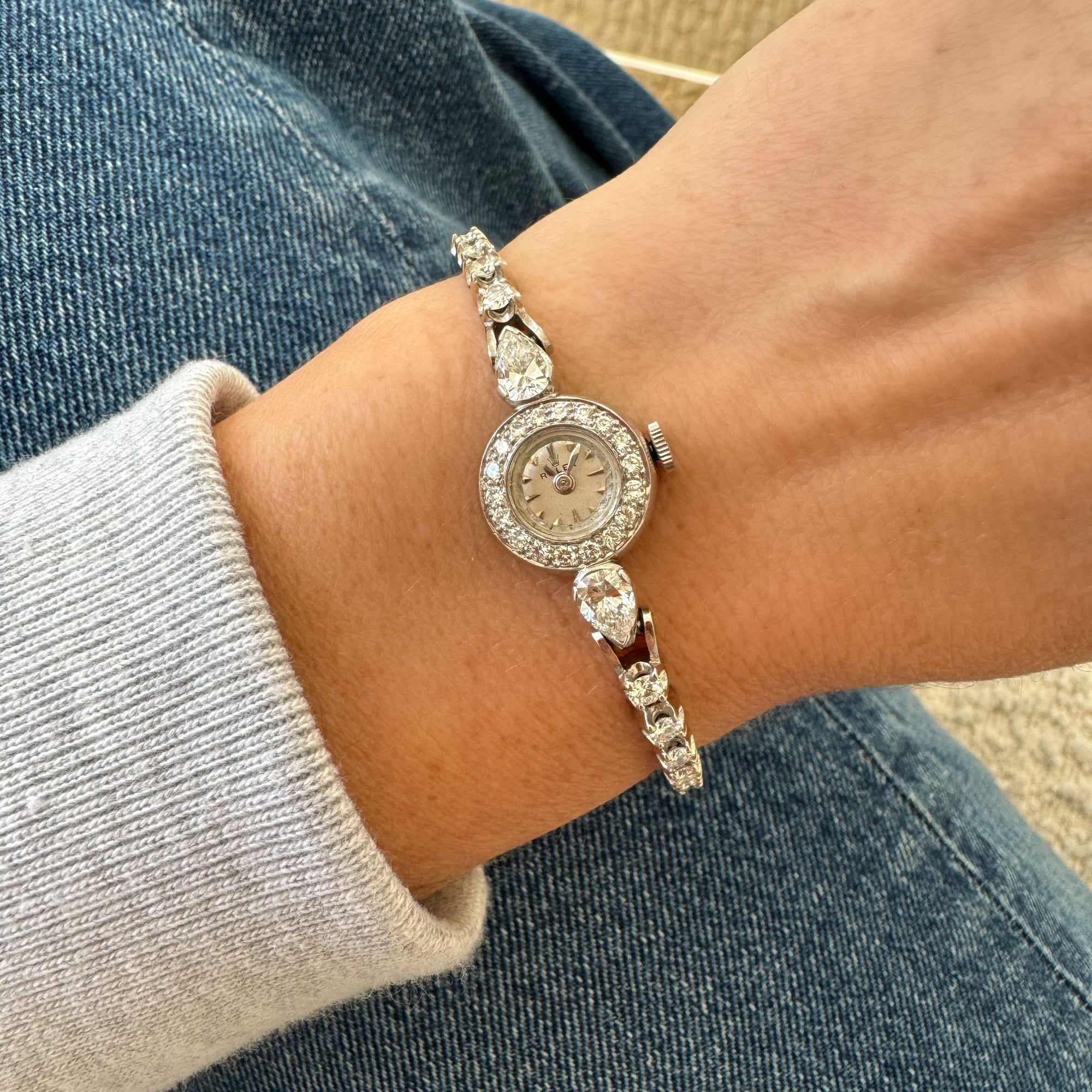 Vintage Rolex Diamond Bracelet Convertible Watch