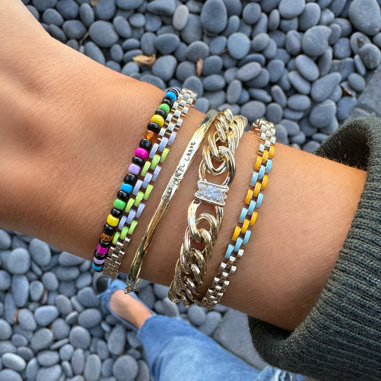 Tiny Graffiti Wire Bangle