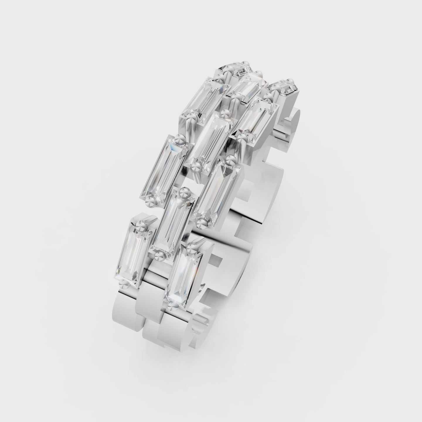 Baguette Diamond Fine Friendship Ring