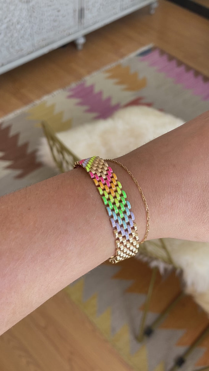 keusn friendship card bracelets creative personality alloy woven