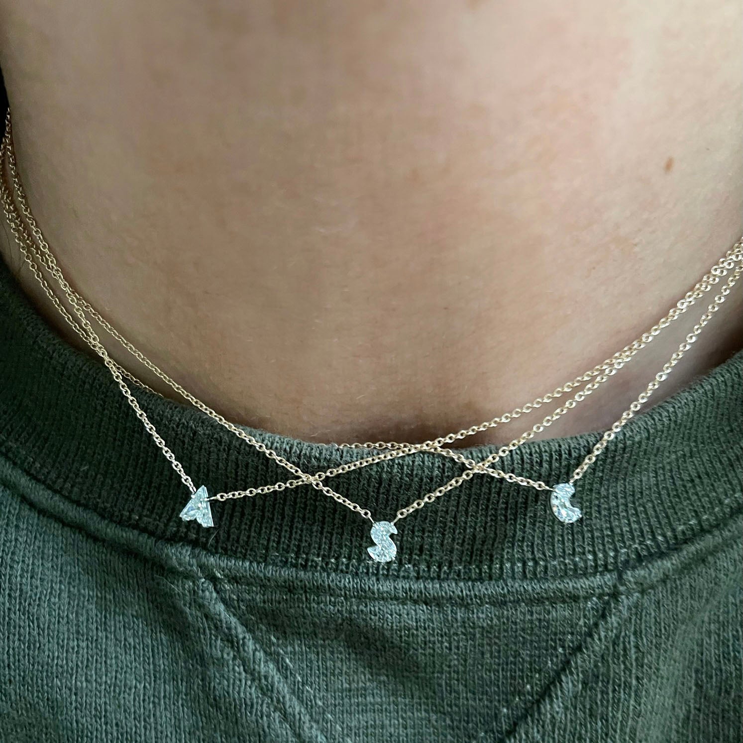 Alphabet Diamond Pendant