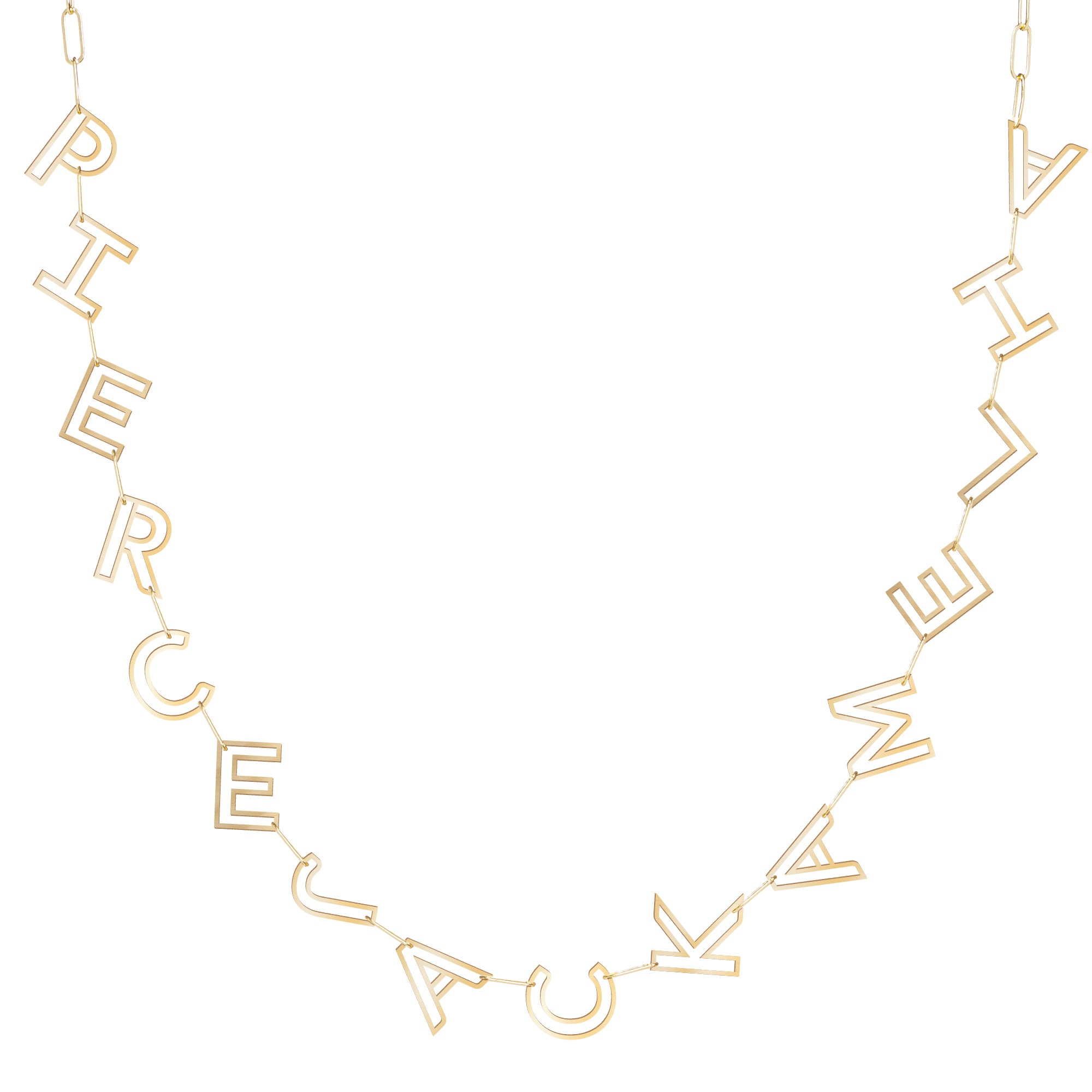 Chain Letter Necklace