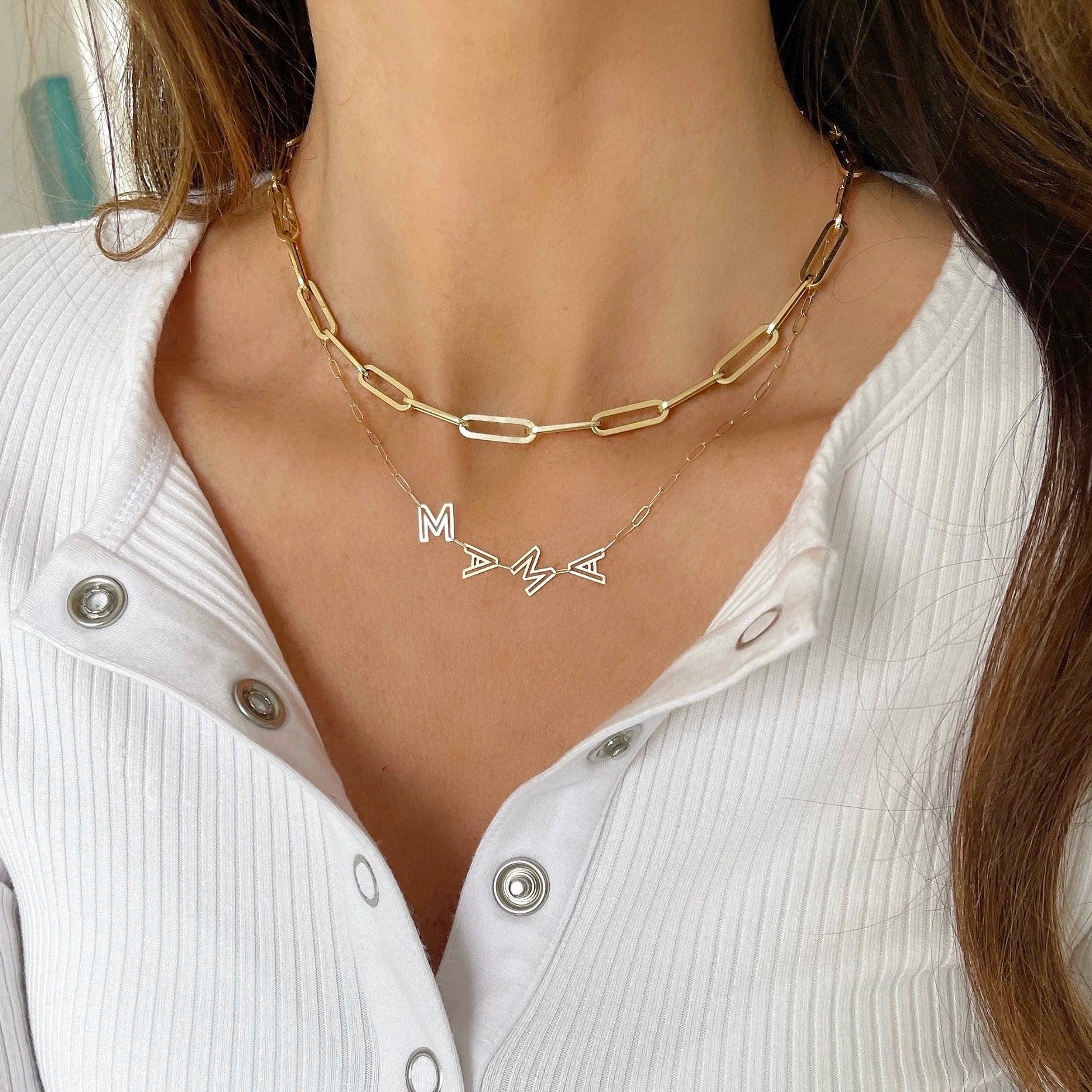 Chain Letter Necklace | K Kane Jewelry Chain Letter Necklace | K Kane Jewelry