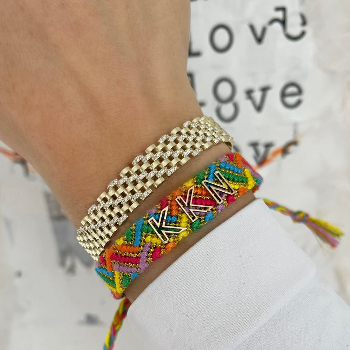 Embroidered Mexican Woven Friendship Bracelets - Long – The Little Pueblo