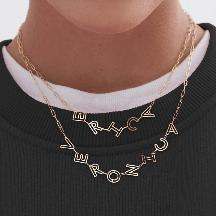 Chain Letter Necklace